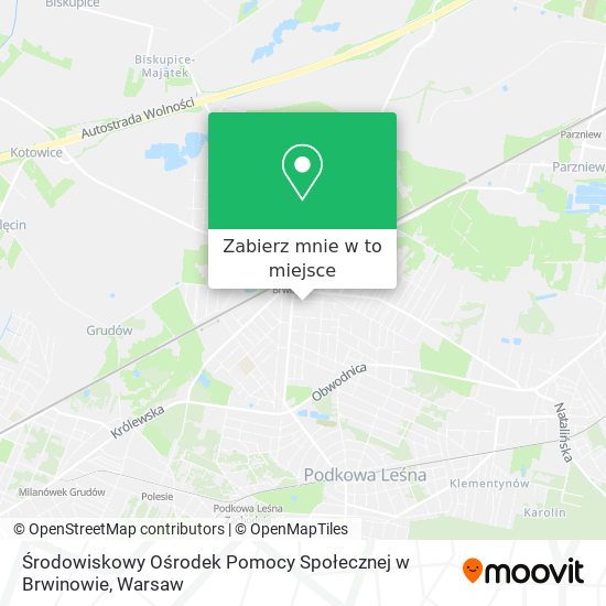 Mapa Środowiskowy Ośrodek Pomocy Społecznej w Brwinowie