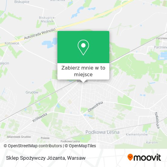 Mapa Sklep Spożywczy Józanta