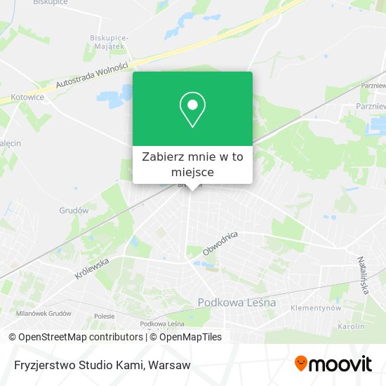 Mapa Fryzjerstwo Studio Kami