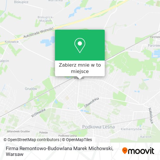 Mapa Firma Remontowo-Budowlana Marek Michowski