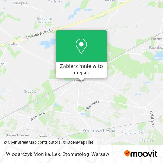 Mapa Włodarczyk Monika, Lek. Stomatolog