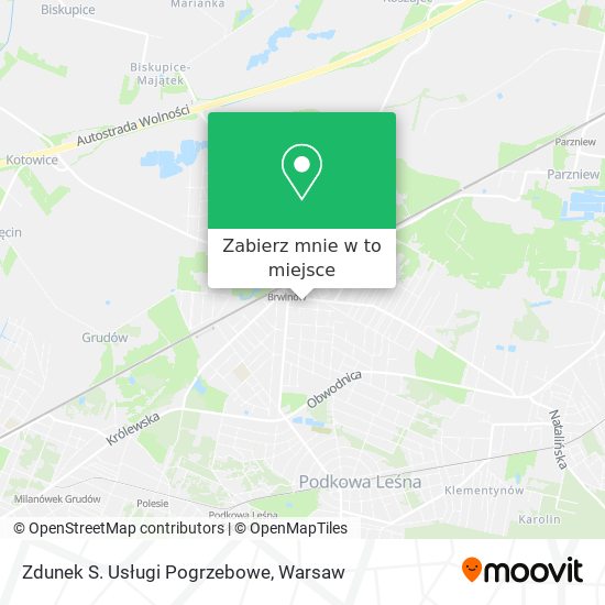 Mapa Zdunek S. Usługi Pogrzebowe