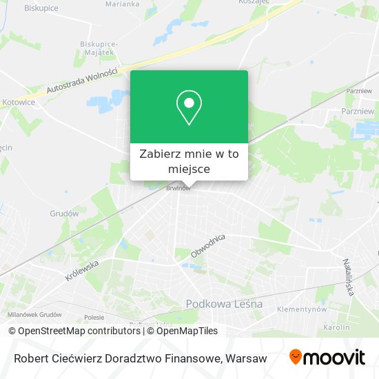 Mapa Robert Ciećwierz Doradztwo Finansowe