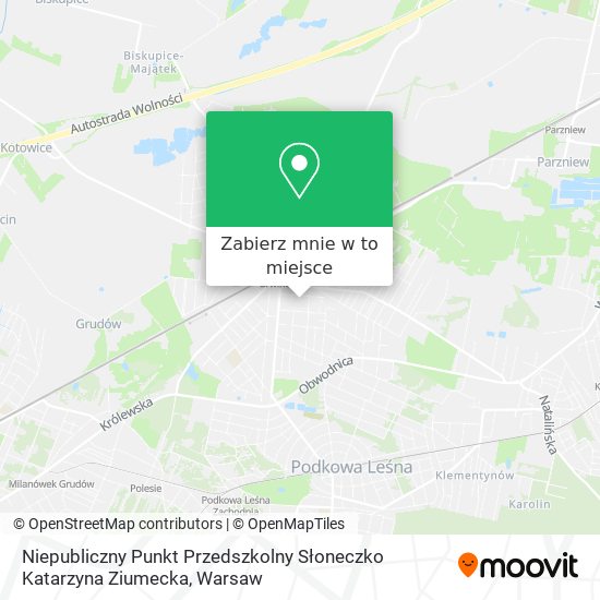 Mapa Niepubliczny Punkt Przedszkolny Słoneczko Katarzyna Ziumecka