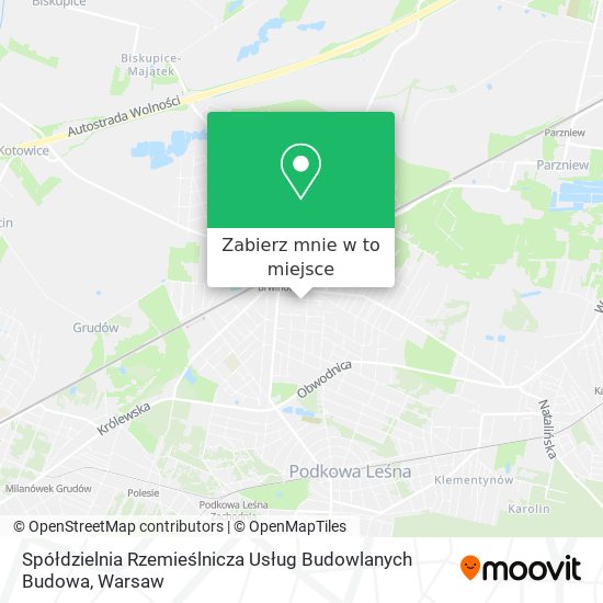 Mapa Spółdzielnia Rzemieślnicza Usług Budowlanych Budowa