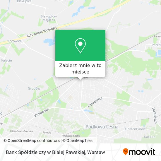 Mapa Bank Spółdzielczy w Białej Rawskiej