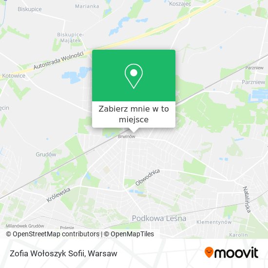 Mapa Zofia Wołoszyk Sofii