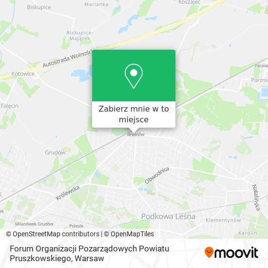 Mapa Forum Organizacji Pozarządowych Powiatu Pruszkowskiego