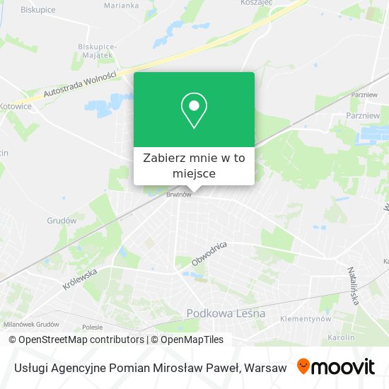 Mapa Usługi Agencyjne Pomian Mirosław Paweł