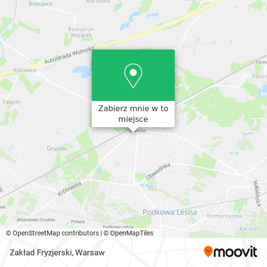 Mapa Zakład Fryzjerski