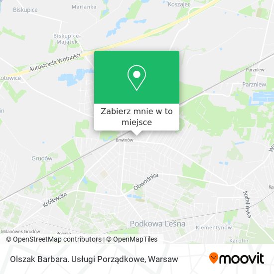 Mapa Olszak Barbara. Usługi Porządkowe