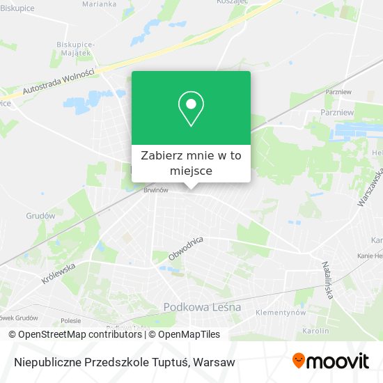 Mapa Niepubliczne Przedszkole Tuptuś