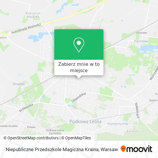 Mapa Niepubliczne Przedszkole Magiczna Kraina