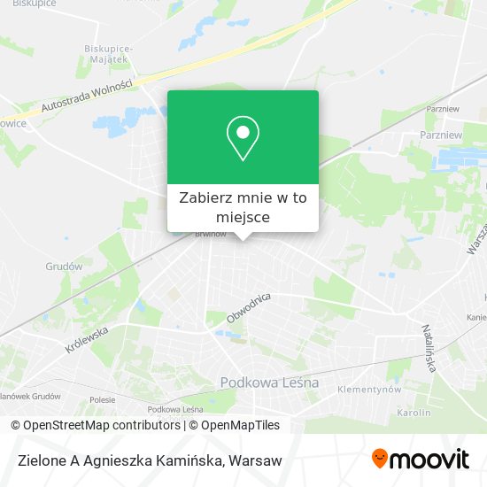 Mapa Zielone A Agnieszka Kamińska