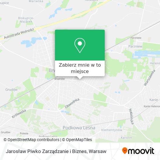 Mapa Jarosław Piwko Zarządzanie i Biznes