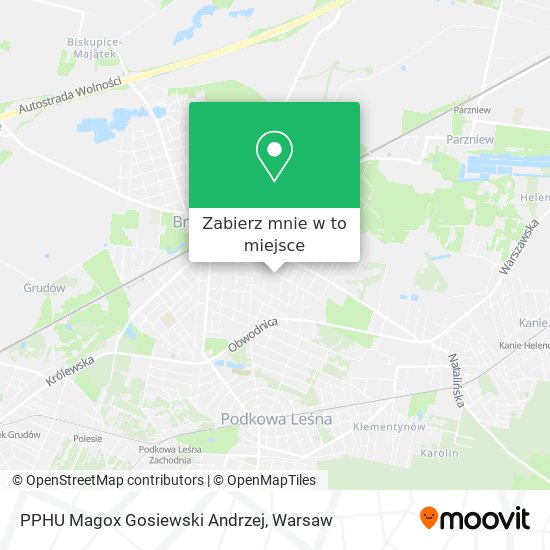 Mapa PPHU Magox Gosiewski Andrzej