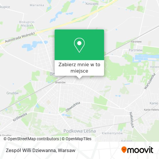 Mapa Zespół Willi Dziewanna