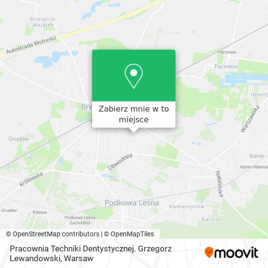 Mapa Pracownia Techniki Dentystycznej. Grzegorz Lewandowski