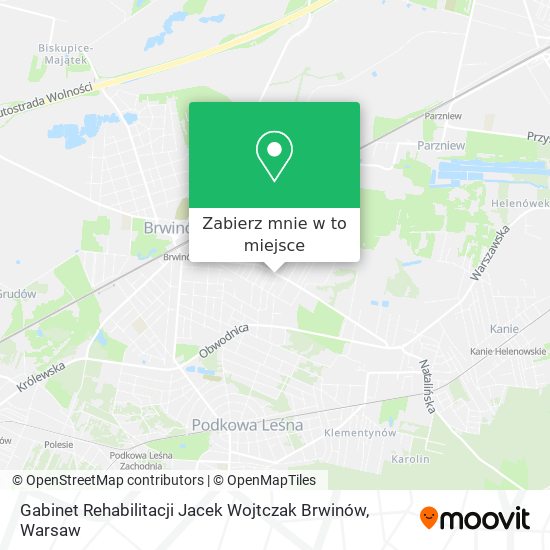 Mapa Gabinet Rehabilitacji Jacek Wojtczak Brwinów