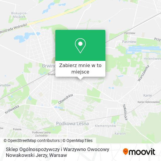 Mapa Sklep Ogólnospożywczy i Warzywno Owocowy Nowakowski Jerzy