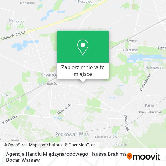 Mapa Agencja Handlu Międzynarodowego Haussa Brahima Bocar