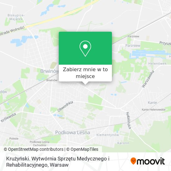 Mapa Krużyński. Wytwórnia Sprzętu Medycznego i Rehabilitacyjnego