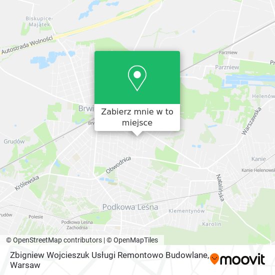 Mapa Zbigniew Wojcieszuk Usługi Remontowo Budowlane