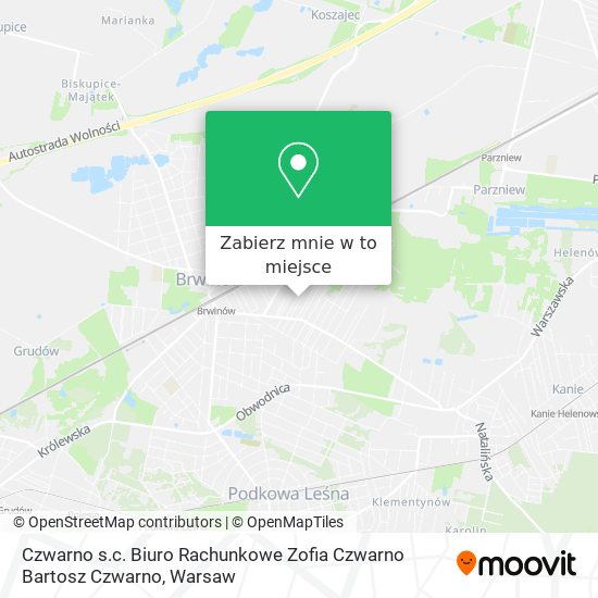 Mapa Czwarno s.c. Biuro Rachunkowe Zofia Czwarno Bartosz Czwarno