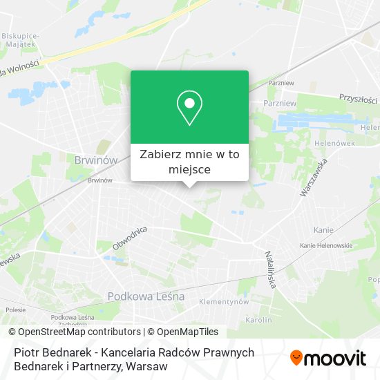 Mapa Piotr Bednarek - Kancelaria Radców Prawnych Bednarek i Partnerzy