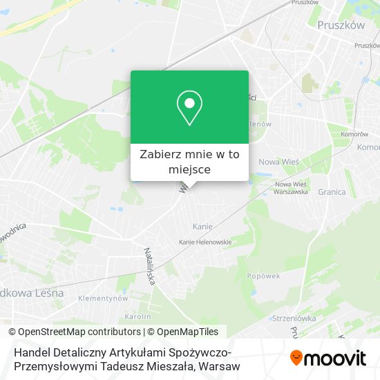 Mapa Handel Detaliczny Artykułami Spożywczo-Przemysłowymi Tadeusz Mieszała