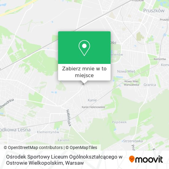 Mapa Ośrodek Sportowy Liceum Ogólnokształcącego w Ostrowie Wielkopolskim