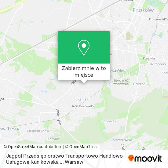 Mapa Jagpol Przedsiębiorstwo Transportowo Handlowo Usługowe Kunikowska J