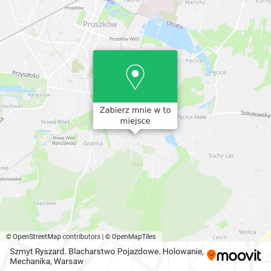 Mapa Szmyt Ryszard. Blacharstwo Pojazdowe. Holowanie, Mechanika