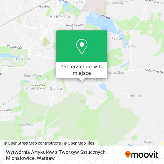 Mapa Wytwórnia Artykułów z Tworzyw Sztucznych Michałowice