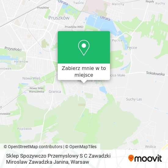 Mapa Sklep Spozywczo Przemyslowy S C Zawadzki Miroslaw Zawadzka Janina