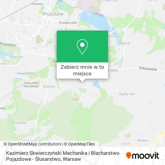 Mapa Kazimierz Skwierczyński Mechanika i Blacharstwo Pojazdowe - Ślusarstwo