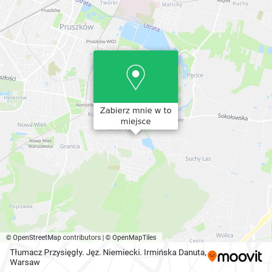 Mapa Tłumacz Przysięgły. Jęz. Niemiecki. Irmińska Danuta