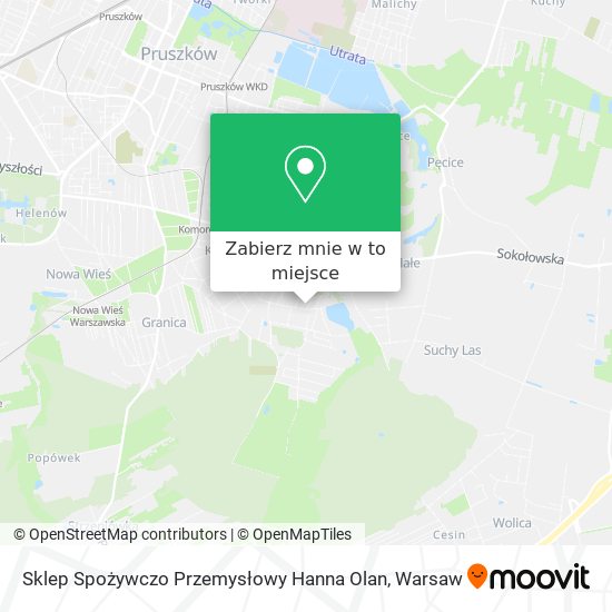 Mapa Sklep Spożywczo Przemysłowy Hanna Olan