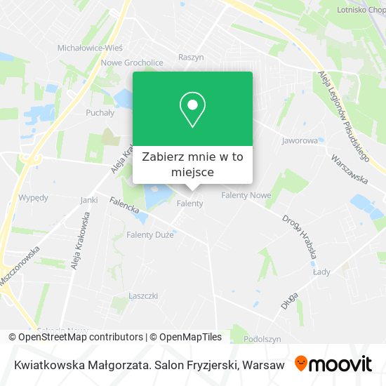 Mapa Kwiatkowska Małgorzata. Salon Fryzjerski