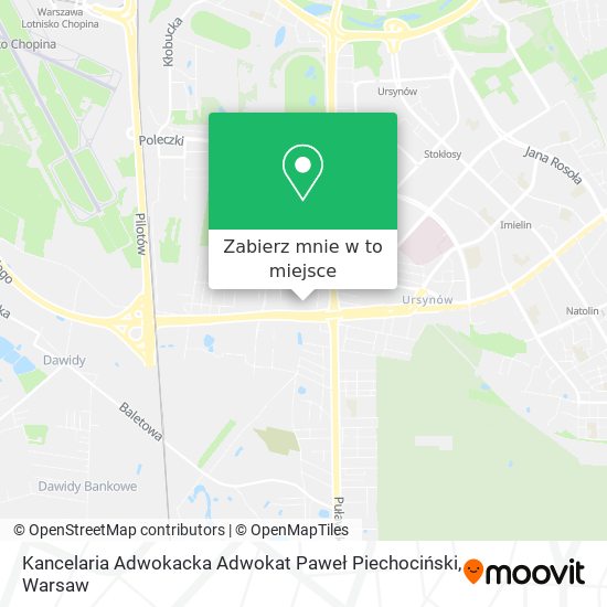 Mapa Kancelaria Adwokacka Adwokat Paweł Piechociński