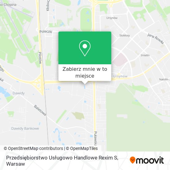 Mapa Przedsiębiorstwo Usługowo Handlowe Rexim S