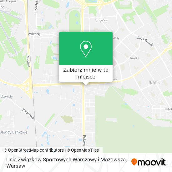 Mapa Unia Związków Sportowych Warszawy i Mazowsza