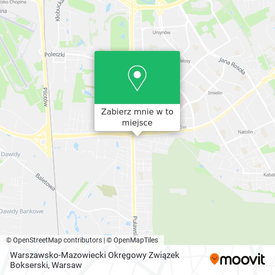 Mapa Warszawsko-Mazowiecki Okręgowy Związek Bokserski