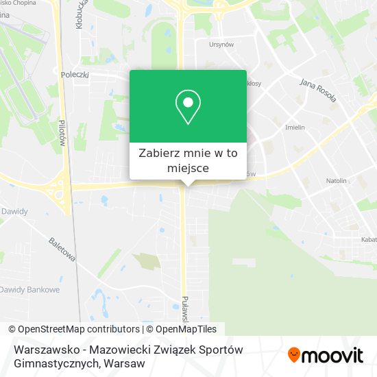 Mapa Warszawsko - Mazowiecki Związek Sportów Gimnastycznych