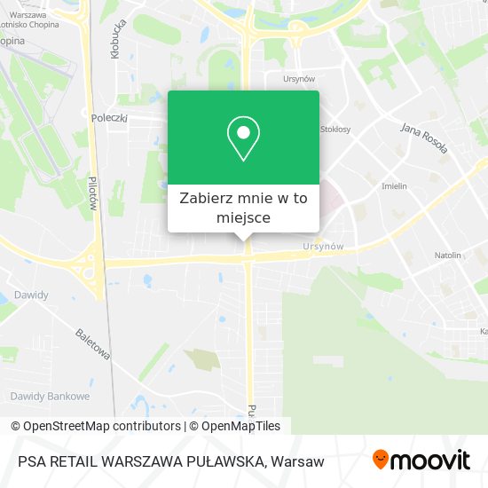 Mapa PSA RETAIL WARSZAWA PUŁAWSKA