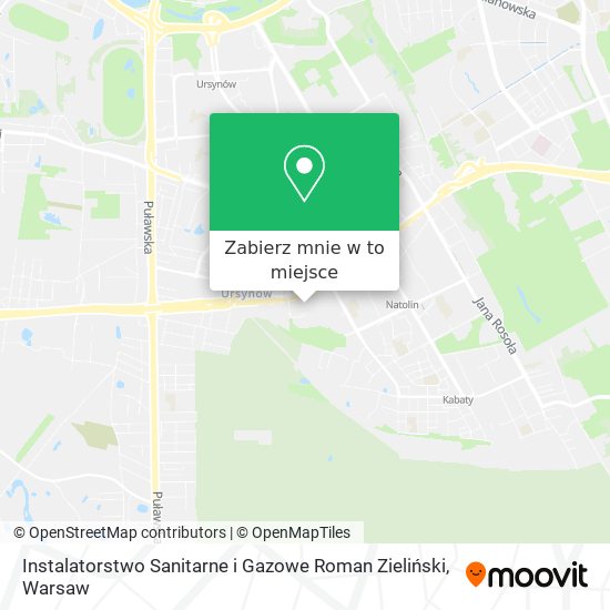 Mapa Instalatorstwo Sanitarne i Gazowe Roman Zieliński