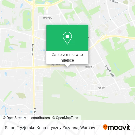 Mapa Salon Fryzjersko-Kosmetyczny Zuzanna