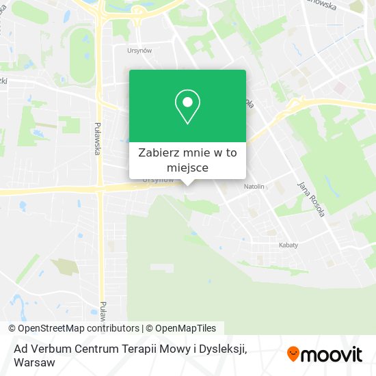 Mapa Ad Verbum Centrum Terapii Mowy i Dysleksji