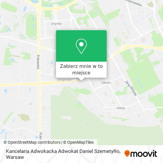 Mapa Kancelaria Adwokacka Adwokat Daniel Szemetyłło