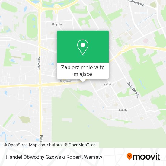 Mapa Handel Obwoźny Gzowski Robert